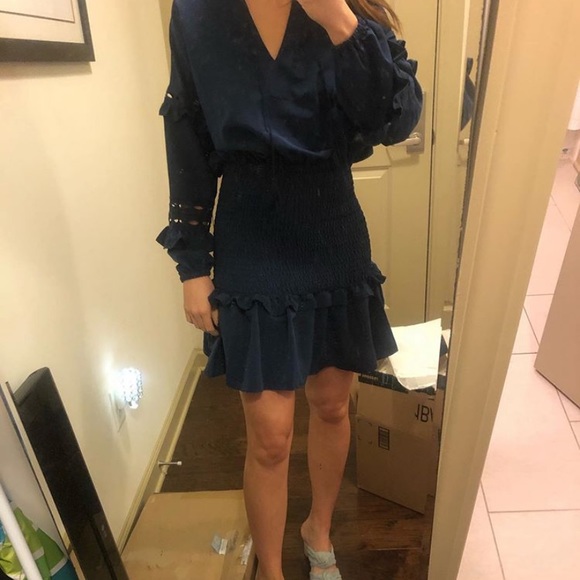 Aqua Blue Smocked Dress - Picture 2 of 5